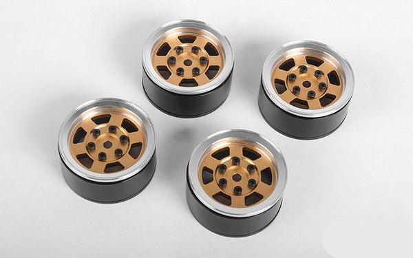 Echo Six Hobbies. RC4WD Six-Spoke 1.55" Internal Beadlock Wheels (Gold)