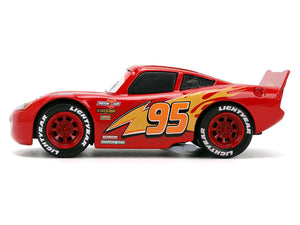 Echo Six Hobbies A red toy race car with yellow and orange flame graphics, the number 95 on the side, and 'Lightbar' branding on the tires, shown against a plain white background.