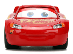 Echo Six Hobbies A red toy car resembling Lightning McQueen from Disney Pixar's Cars, featuring blue eyes on the windshield, gold decals, and the number 95 on the front fender, shown against a plain white background.