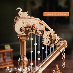 Echo Six Hobbies - ROKR Magic Harp Music Box Wooden 3D Puzzle AMK71 (ROEAMK71), image 3
