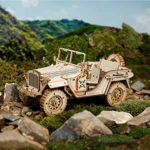 Echo Six Hobbies - ROKR Army Jeep Scale Model 3D Wooden Puzzle (ROEMC701), image 3