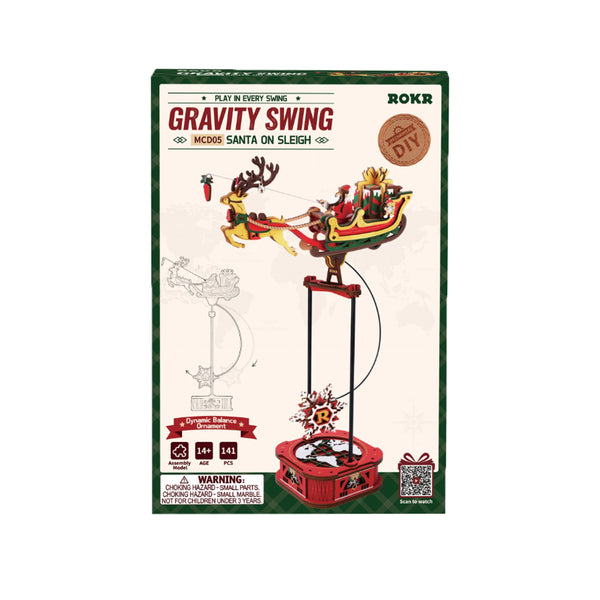Echo Six Hobbies - ROKR Santa on Sleigh Pendulum Balance Toy 3D Puzzle (ROEMCD05), image 3