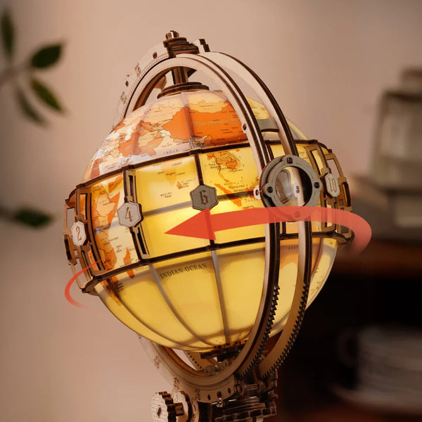 Echo Six Hobbies - ROKR Luminous Globe 3D Wooden Puzzle, Electric Version (ROEST003D), image 3