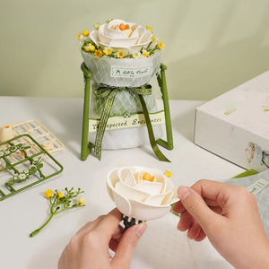 Echo Six Hobbies ROKR White Camellia DIY 3D Puzzle Model, product image 3