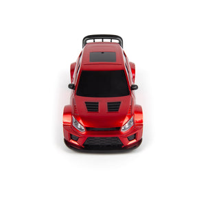 Echo Six Hobbies – BlackZon Myte D red drift car, top and front view