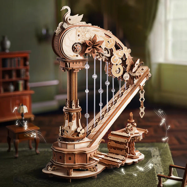 Echo Six Hobbies - ROKR Magic Harp Music Box Wooden 3D Puzzle AMK71 (ROEAMK71), image 4