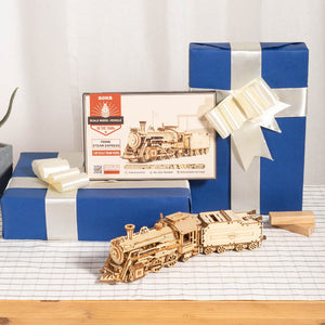 Echo Six Hobbies - ROKR Prime Steam Express Train 3D Wooden Puzzle (ROEMC501), image 4