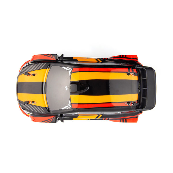 Echo Six Hobbies – BlackZon Vyper RX Turbo red and orange rally car, top view