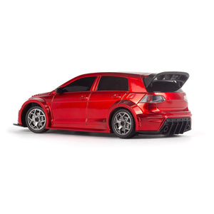 Echo Six Hobbies – BlackZon Myte D red drift car, rear three-quarter view