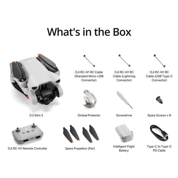 Echo Six Hobbies DJI Mini 3 Camera Drone 4k HDR 38-min Flight Time Vertical Shooting