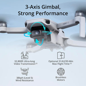 Echo Six Hobbies DJI Mini 4K Fly More Combo Drone Under 249g 31-Min Max Flight Time