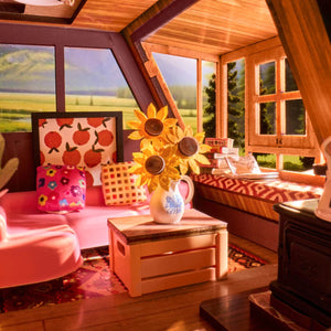 Echo Six Hobbies. Rolife A-Frame Cabin DIY Miniature House DG181, image 5.
