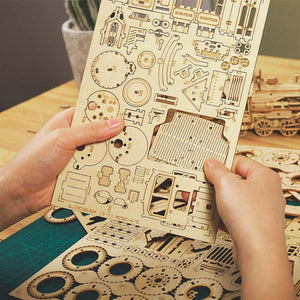 Echo Six Hobbies - ROKR Army Jeep Scale Model 3D Wooden Puzzle (ROEMC701), image 5