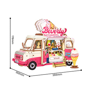 Echo Six Hobbies Robotime Beverly's Ice Cream Truck 3D Wood Puzzle — DIY Mechanical 3D Puzzle