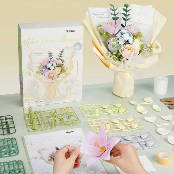 Echo Six Hobbies ROKR Spring Time Bouquet DIY 3D Puzzle, product image 5
