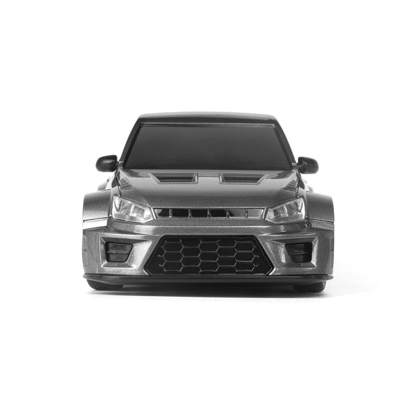 Echo Six Hobbies – BlackZon Myte R grey race car, front view