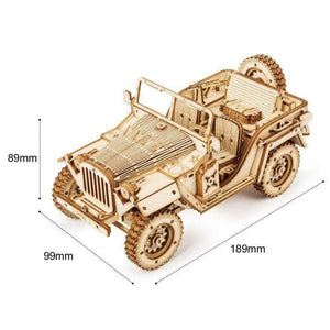 Echo Six Hobbies - ROKR Army Jeep Scale Model 3D Wooden Puzzle (ROEMC701), image 6