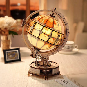 Echo Six Hobbies - ROKR Luminous Globe 3D Wooden Puzzle, Electric Version (ROEST003D), image 6