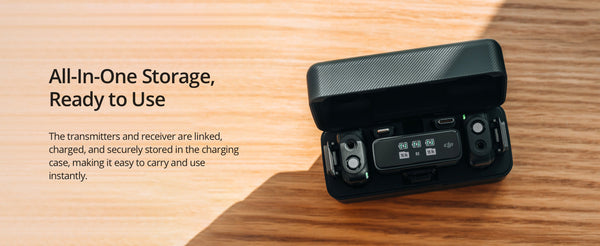 Echo Six Hobbies DJI Mic (2TX+1RX+Charging Case) Microphone 250m (820 ft.) Range 15-Hour Battery