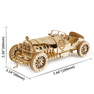 Echo Six Hobbies ROKR Grand Prix Car scale model 3D wooden puzzle, product image 7