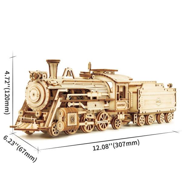 Echo Six Hobbies - ROKR Prime Steam Express Train 3D Wooden Puzzle (ROEMC501), image 7
