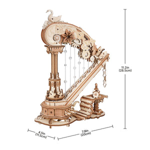 Echo Six Hobbies - ROKR Magic Harp Music Box Wooden 3D Puzzle AMK71 (ROEAMK71), image 8