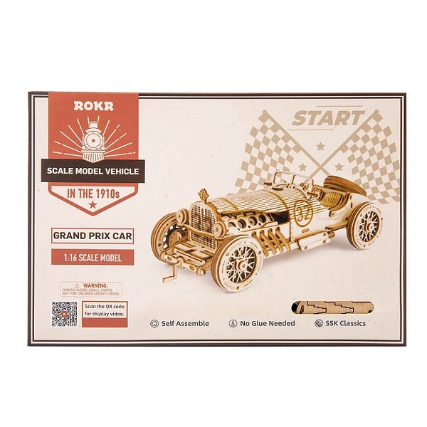 Echo Six Hobbies ROKR Grand Prix Car scale model 3D wooden puzzle, product image 8