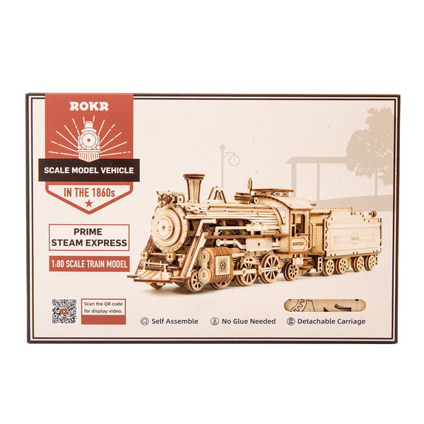 Echo Six Hobbies - ROKR Prime Steam Express Train 3D Wooden Puzzle (ROEMC501), image 8