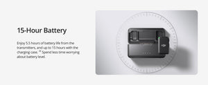 Echo Six Hobbies DJI Mic (2TX+1RX+Charging Case) Microphone 250m (820 ft.) Range 15-Hour Battery
