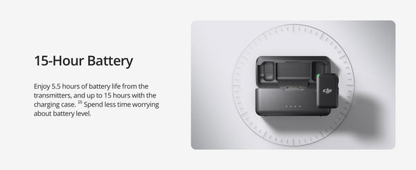 Echo Six Hobbies DJI Mic (2TX+1RX+Charging Case) Microphone 250m (820 ft.) Range 15-Hour Battery