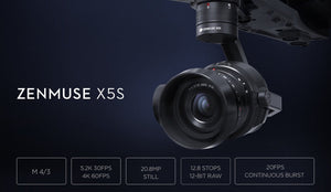 Echo Six Hobbies DJI Zenmuse X5S - 5.2K/4K Video - Inspire 2