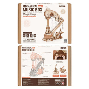 Echo Six Hobbies - ROKR Magic Harp Music Box Wooden 3D Puzzle AMK71 (ROEAMK71), image 9