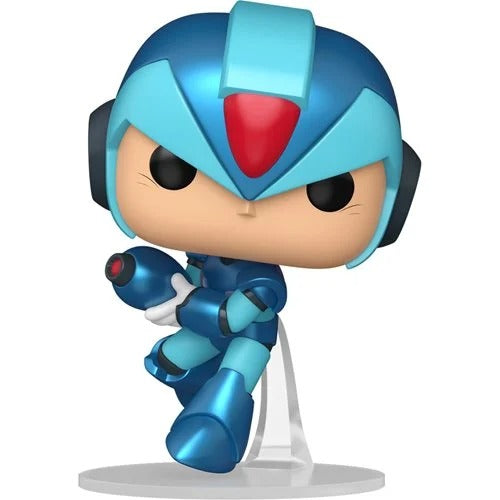 Echo Six Hobbies Funko Pop Mega Man X Funko Pop! vinyl figure of the character Zero Two from the Mega Man series, shown on a clear display stand against a plain white background.