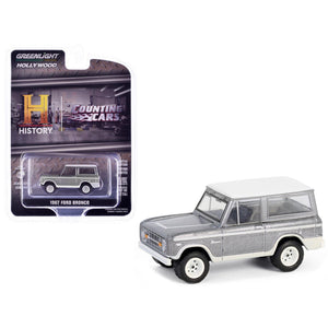 1967 Ford Bronco model car in packaging with 'Greenlight Hollywood' branding.