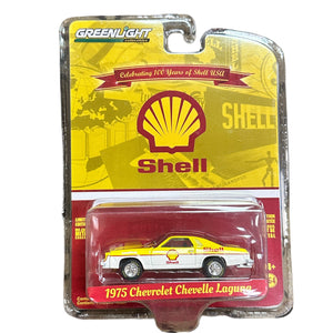 Model car in packaging with Shell and Greenlight branding
