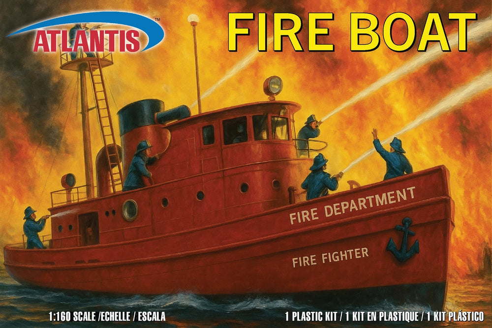 Echo Six Hobbies Atlantis Models 1:160 Fire Boat - Harbour Fire Department — Plastic model kit