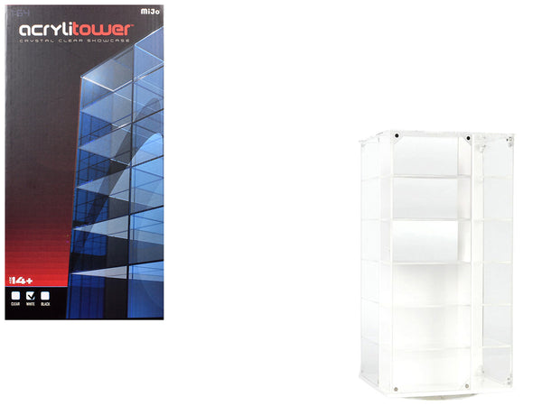 Echo Six Hobbies AcrylItower display stand packaging with a clear acrylic tower on a white background
