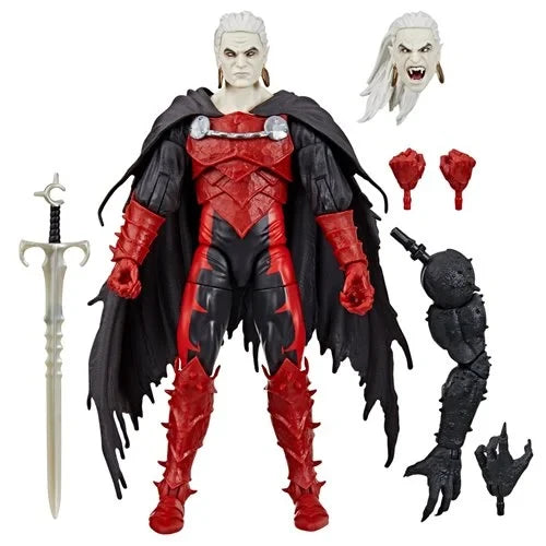 Marvels Strange Tales Build A Figure Dracula Action figure, with all included accessories.