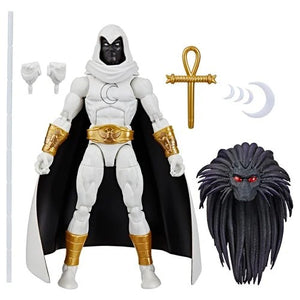 Marvels Strange Tales Build A Figure Moon Knight Action figure, with all included accessories.