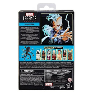 Marvel's Strange Tales Build A Figure, Bloodstorm displaying the rear view of the retail box. 
