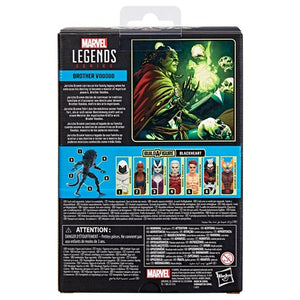 Marvel Legends Brother Voodoo action figure packaging with character images and Marvel branding.