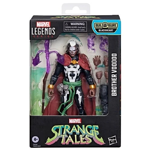 Marvel's Strange Tales Build A Figure Brother Voodoo displayed in the box, front.
