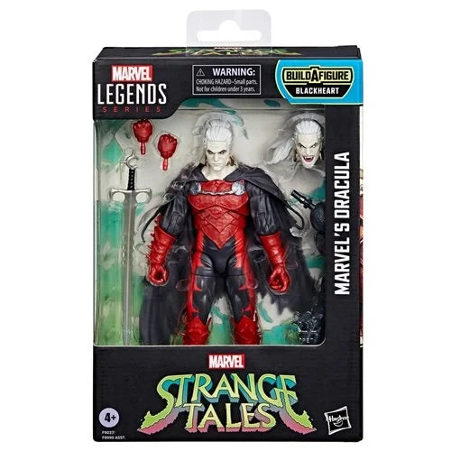 Marvel Legends Series Strange Tales Build A Figure Dracula displayed in the box with white background, front.