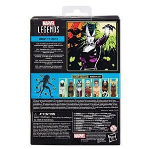 Marvel's Strange Tales Build A Figure, Lilith displaying the rear view of the retail box. 