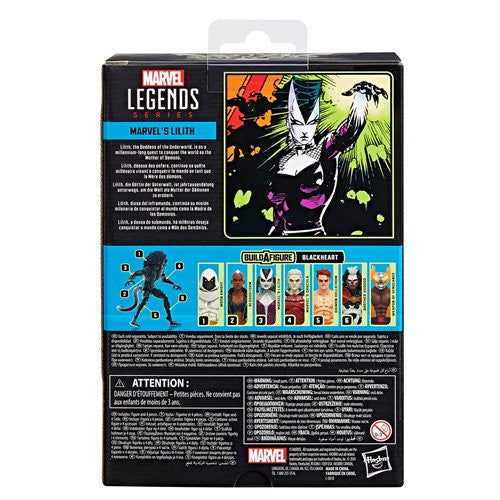 Marvel's Strange Tales Build A Figure, Lilith displaying the rear view of the retail box. 