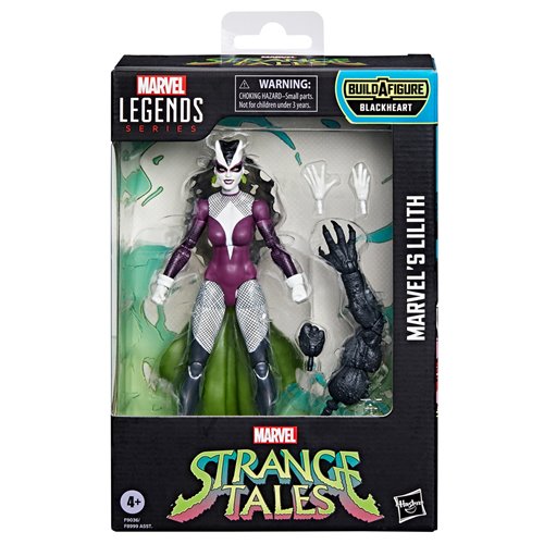 Marvel Legends Series Strange Tales Build A Figure Lilith, displayed in the box with white background, front.