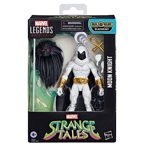 Marvel Legends Moon Knight action figure in packaging with accessories.