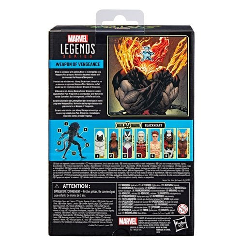 Marvel's Strange Tales Build A Figure, Weapon Of Vengeance displaying the rear view of the retail packaging. 