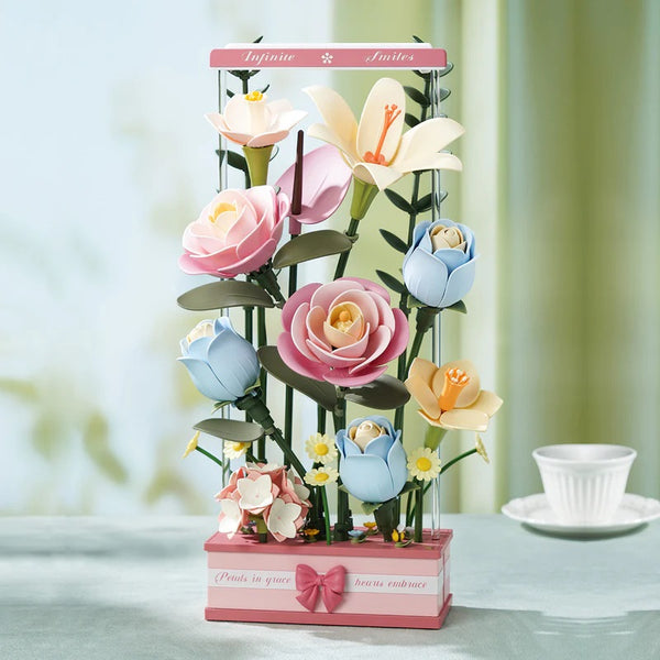 Echo Six Hobbies ROKR Blooming Bouquet Box mechanical flower puzzle, product image 3