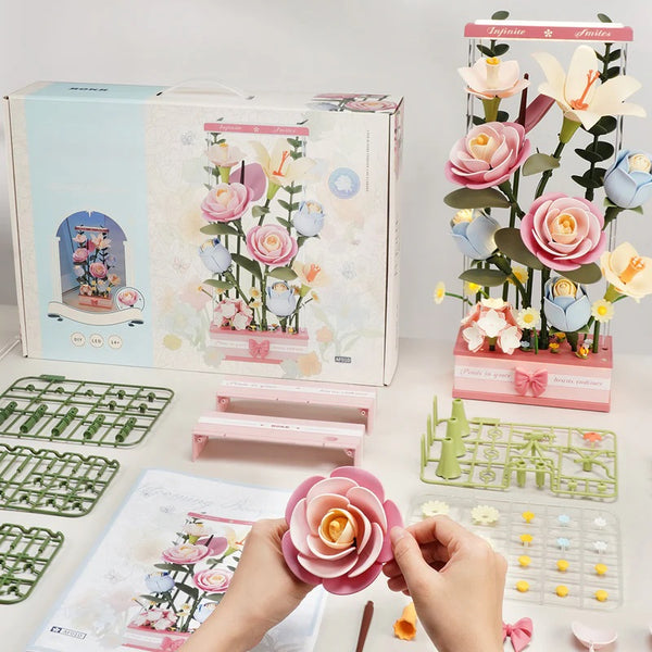 Echo Six Hobbies ROKR Blooming Bouquet Box mechanical flower puzzle, product image 4